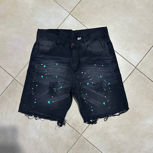 BERMUDA DENIM SPLASH BLACK