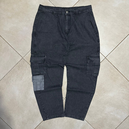 JEAN MOM CARGO BLACK VEGETA