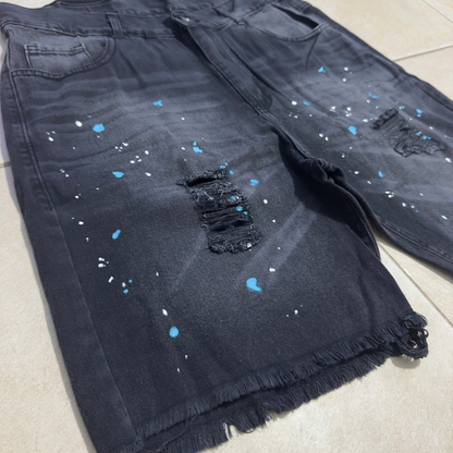 BERMUDA DENIM SPLASH BLACK